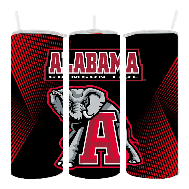 ALABAMA ROLLTIDE DESIGN 20 OZ. DRINK TUMBLER SUBLIMATION STAINLESS STEEL