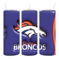 DENVER BRONCOS DESIGN 20 OZ. DRINK TUMBLER SUBLIMATION STAINLESS STEEL