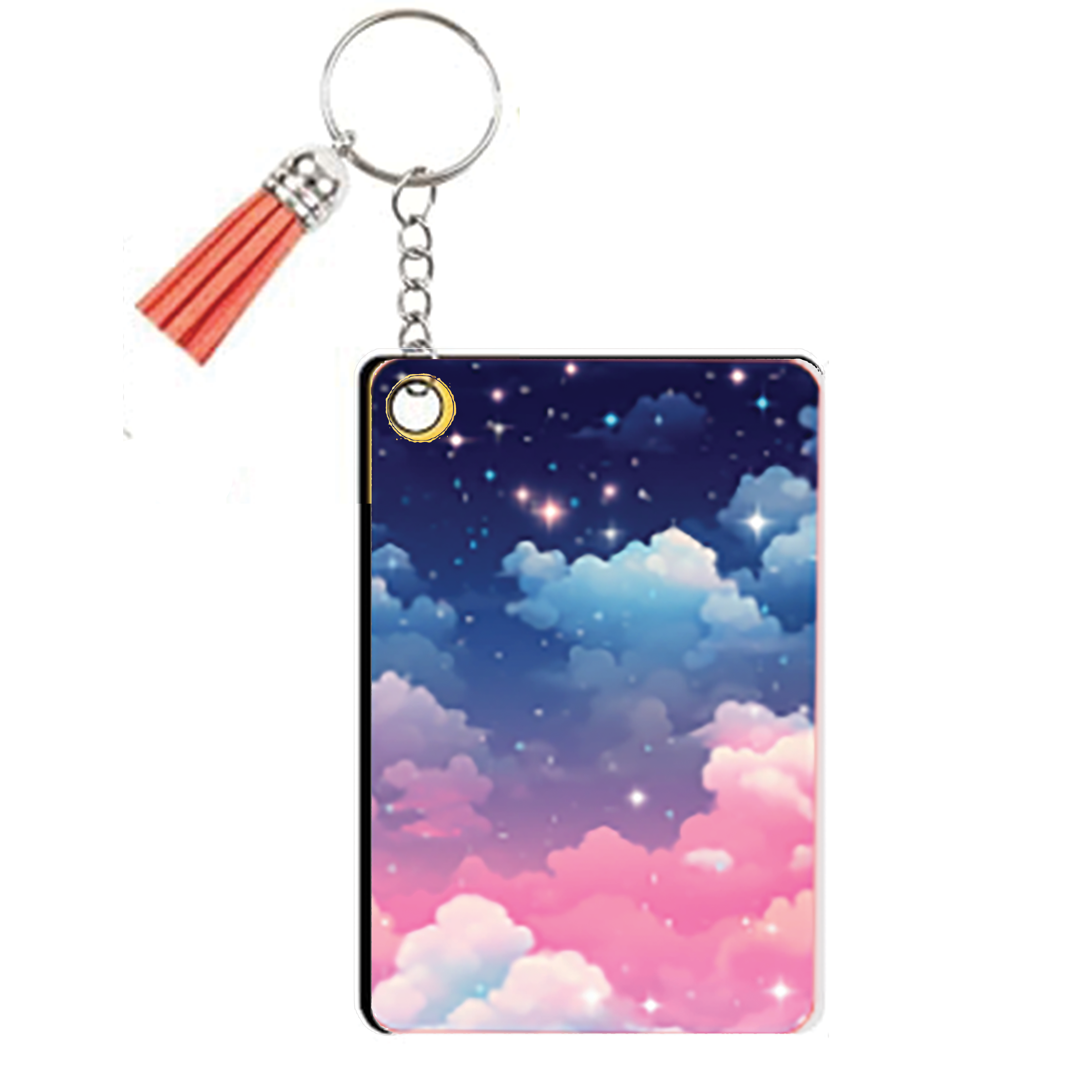 Dreamy Starry Nights Multicolor Keychain Accessories 2pc