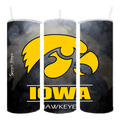 IOWA HAWKEYES DESIGN 20 OZ. DRINK TUMBLER SUBLIMATION STAINLESS STEEL