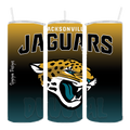 JACKSONVILLE JAGUARS DESIGN 20 OZ. DRINK TUMBLER SUBLIMATION STAINLESS STEEL
