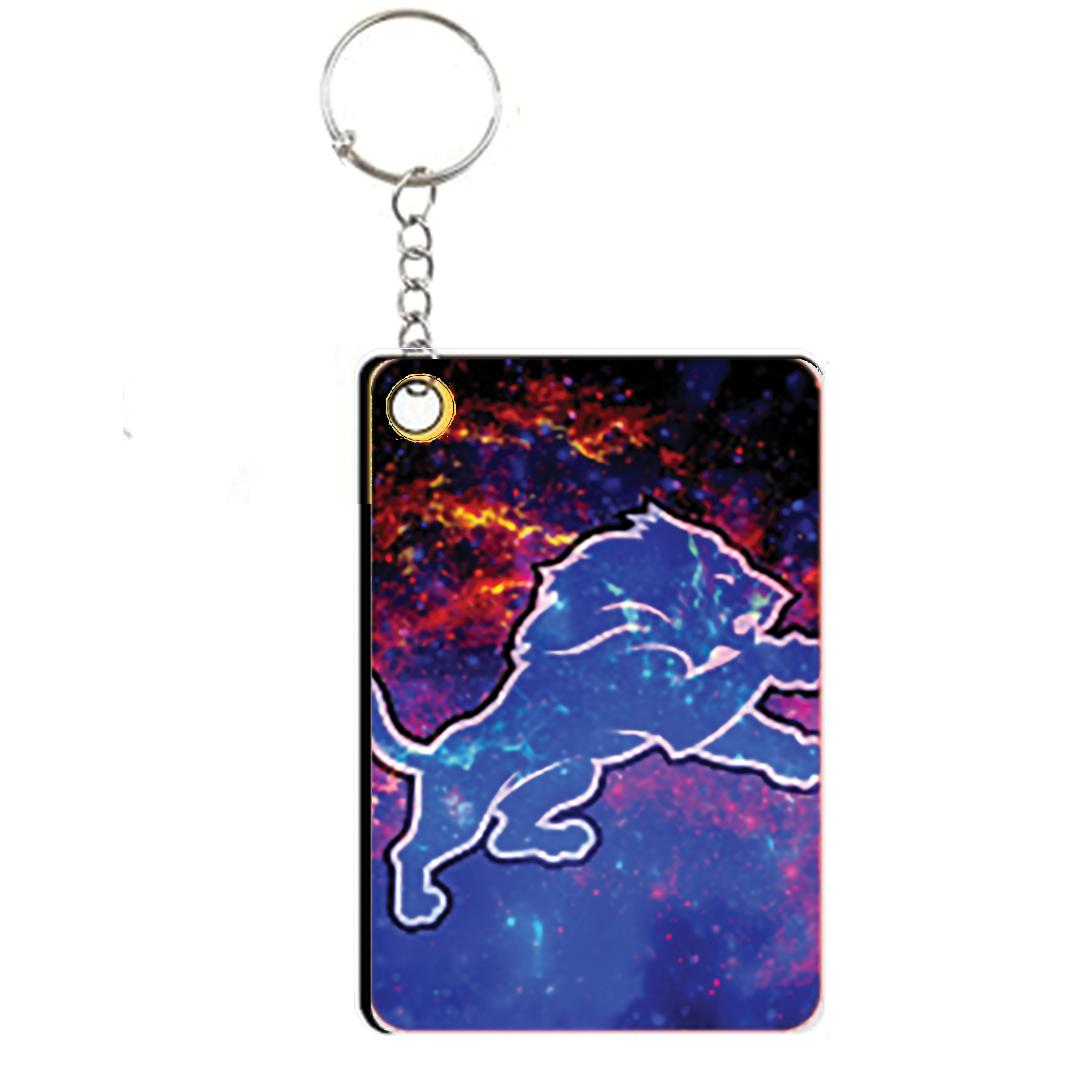 Detroit Lions Logo Blue Keychain Accessories 1pc