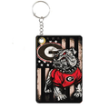 UGA Bulldogs Design Black Keychain Accessories 1pc