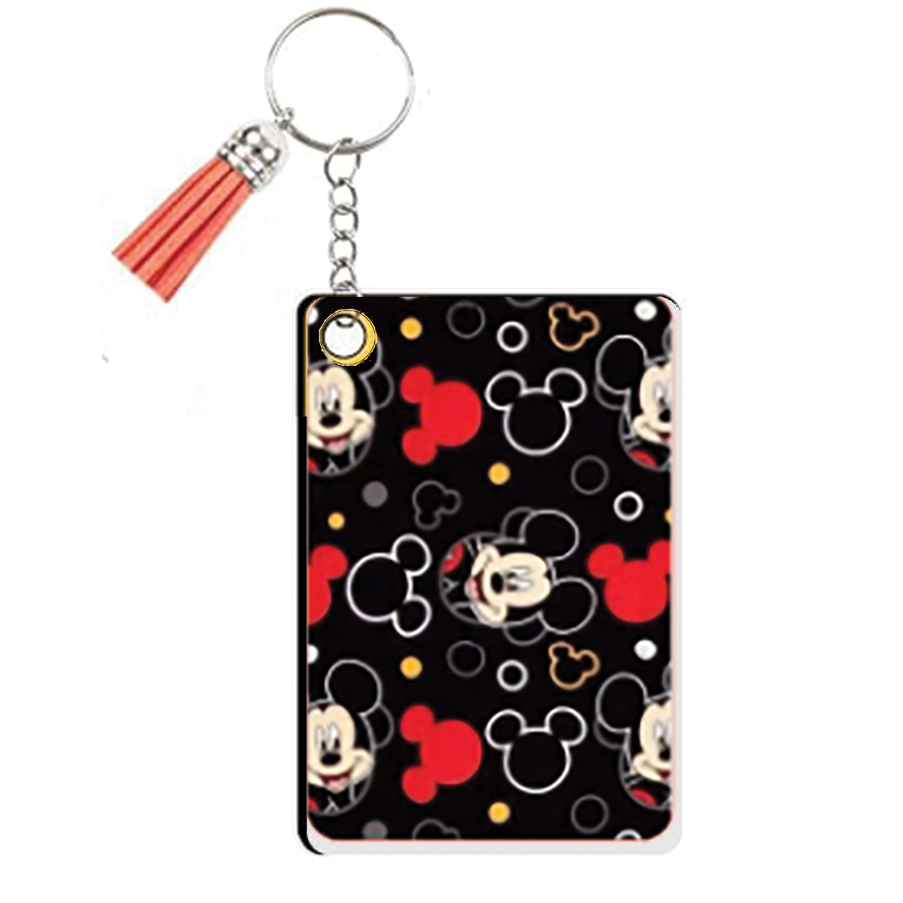 Mickey Mouse Logo Black Keychain Accessories 2pc