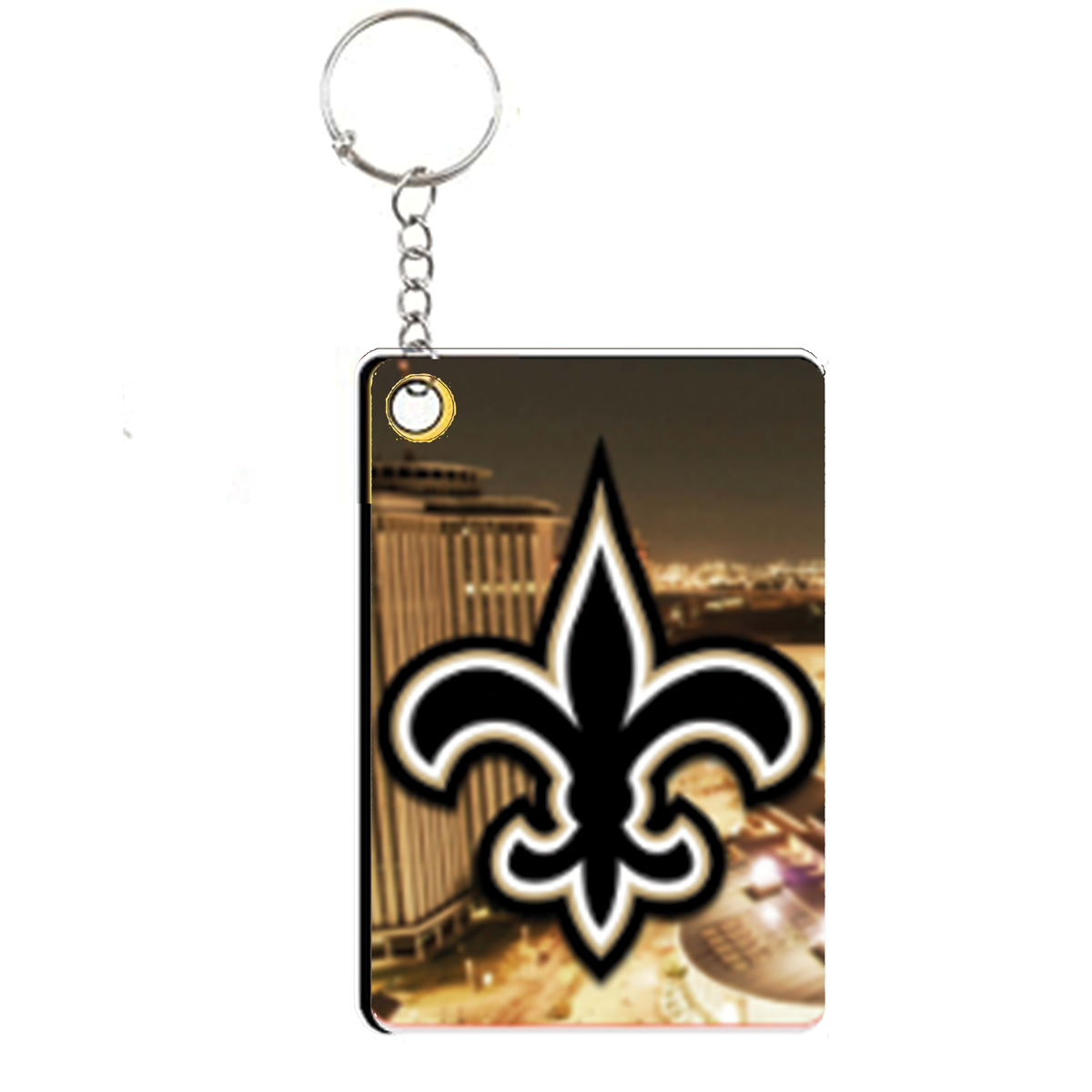 New Orleans Saints Black/Gold Keychain 1pc