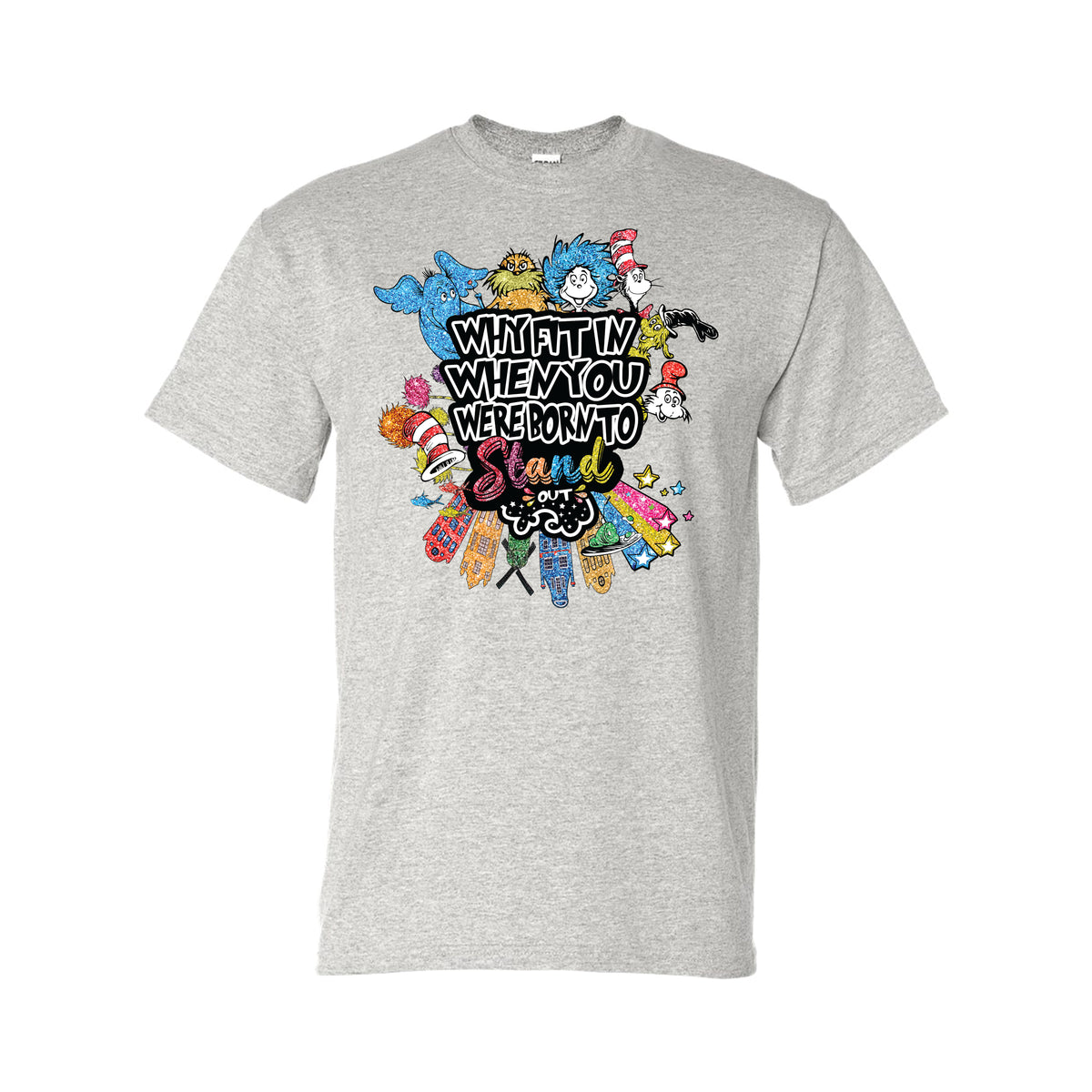 Dr. Seuss Design Stand Out DTF Graphic Tee Short Sleeve Adult/Kid