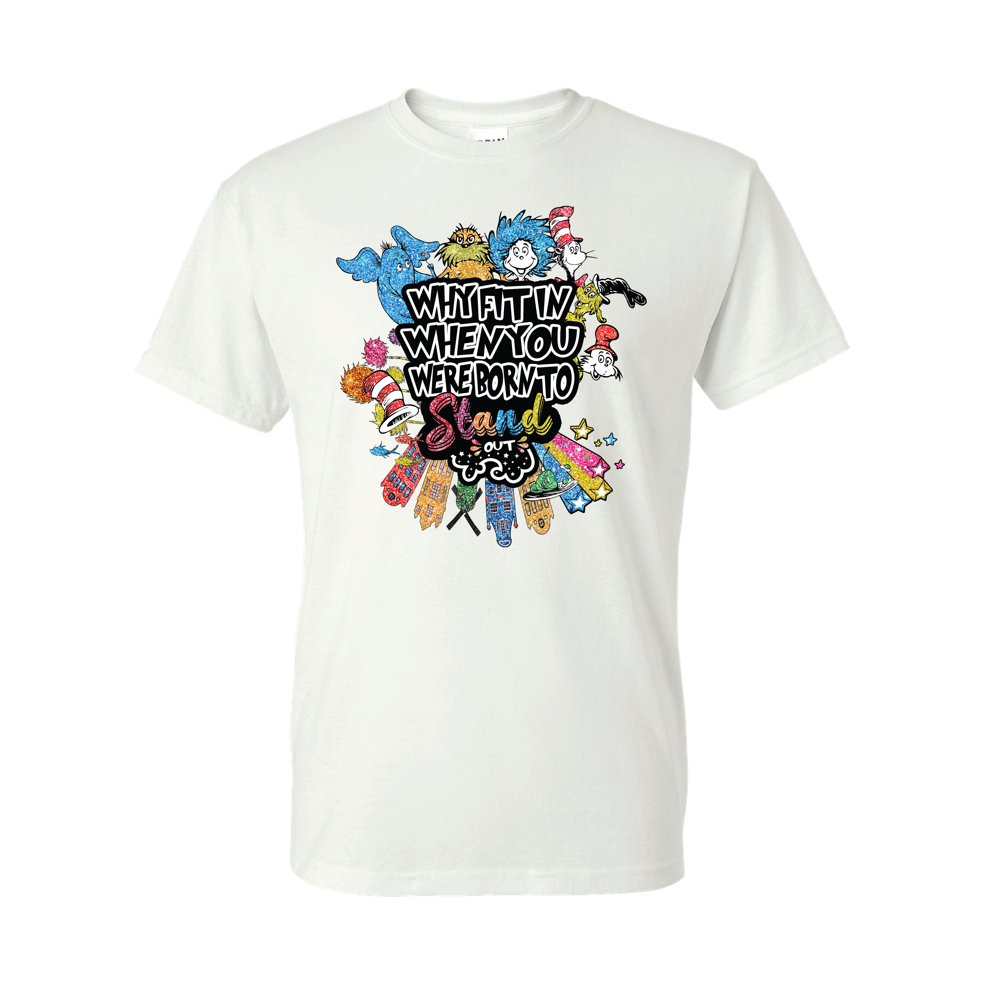 Dr. Seuss Design Stand Out DTF Graphic Tee Short Sleeve Adult/Kid