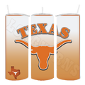 TEXAS LONGHORNS DESIGN 20 OZ. DRINK TUMBLER SUBLIMATION STAINLESS STEEL
